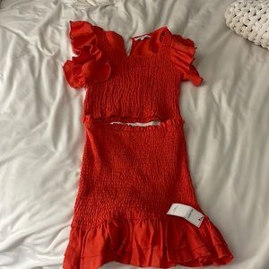 Red/orange set from Red dress.